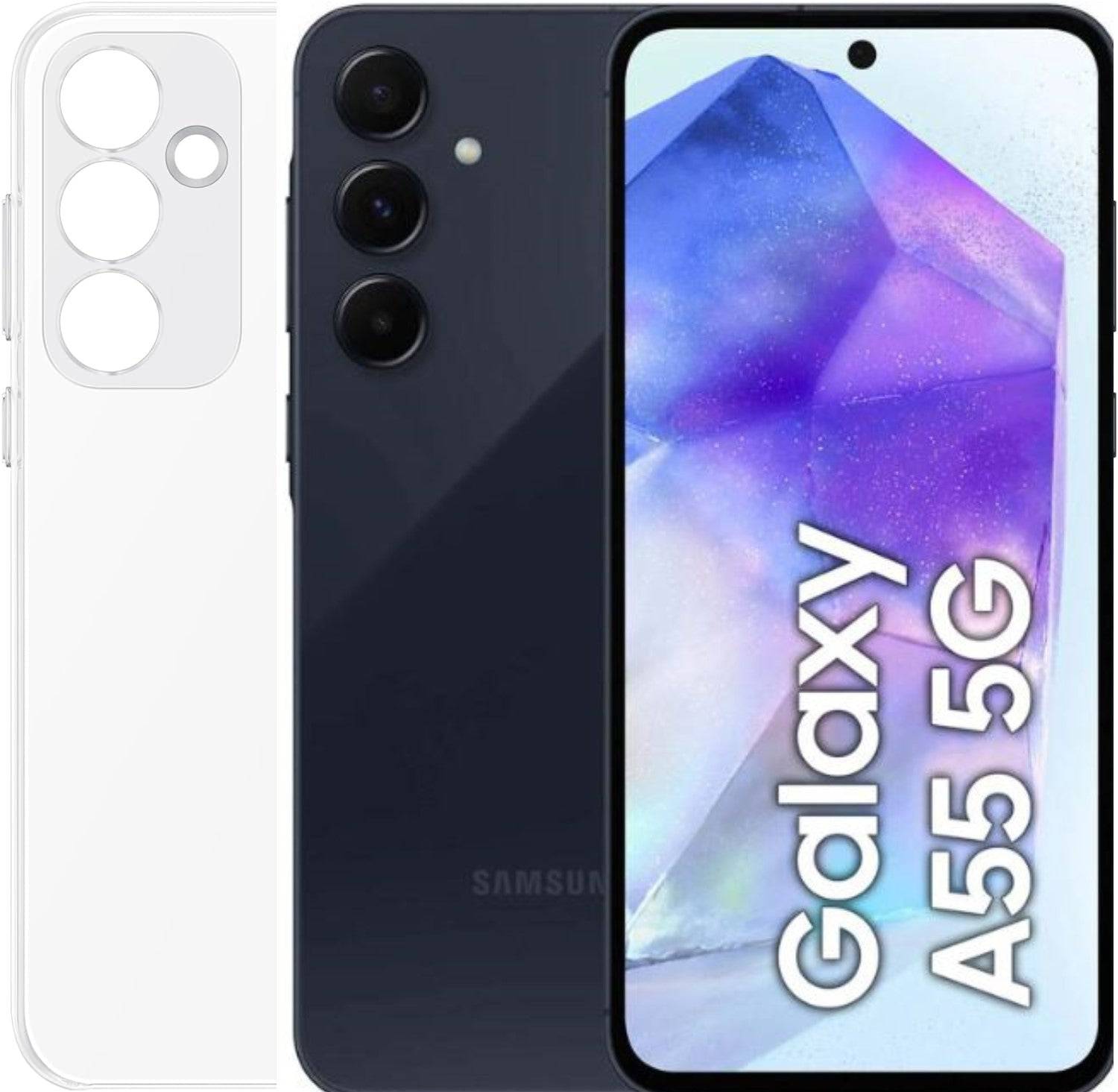 SAMSUNG GALAXY A55 5G 8GB RAM 128GB DUAL SIM AWESOME NAVY + FREE COVER CLEAR CASE SAMSUNG GALAXY A55 5G 8GB RAM 128GB DUAL SIM AWESOME NAVY + FREE COVER CLEAR CASE